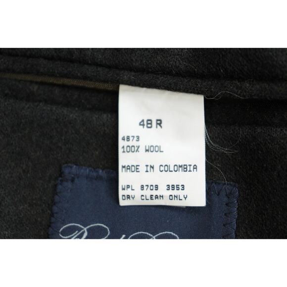Brooks Brothers Blazer Mens 48R Gray 100% Wool 3 Buttons Unstructured - Picture 7 of 10